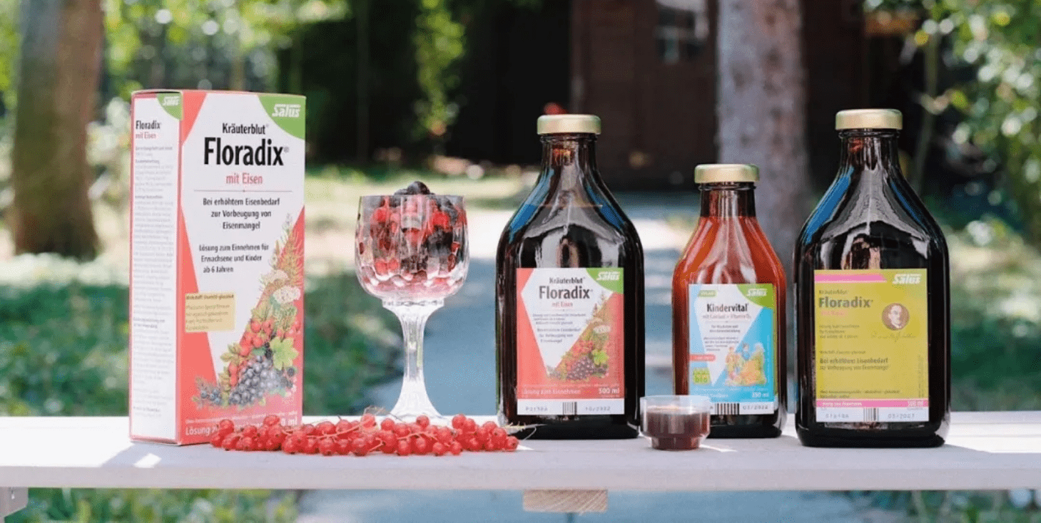 display of Floradix product