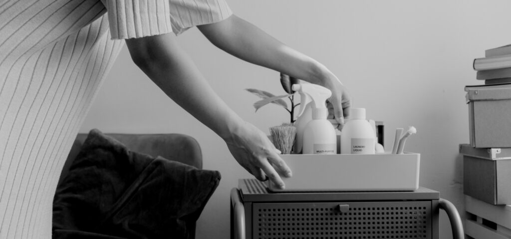 Hands reaching for lotion bottles. Feature image representing an article on Self-care in Asia and the growing healthcare market in China.